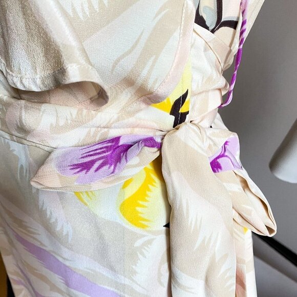 Yumi Kim Silk  Floral Sleeveless Wrap Top Xs - Picture 3 of 5